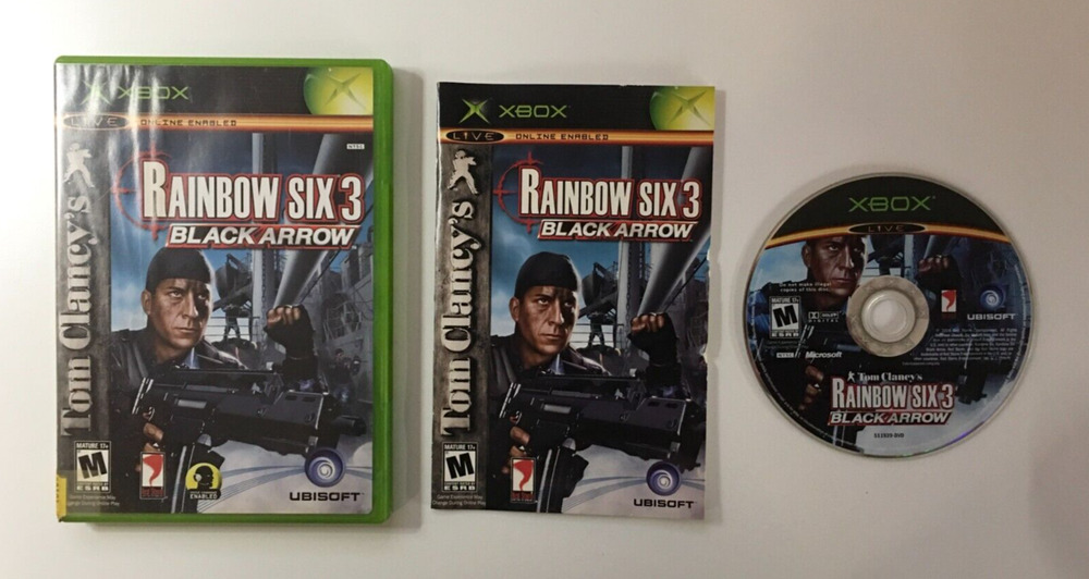 Rainbow Six 3 Black Arrow (Microsoft Xbox, 2004) Ubisoft - CIB Complete